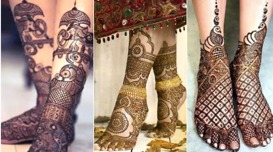 Bridal feet Mehndi designs