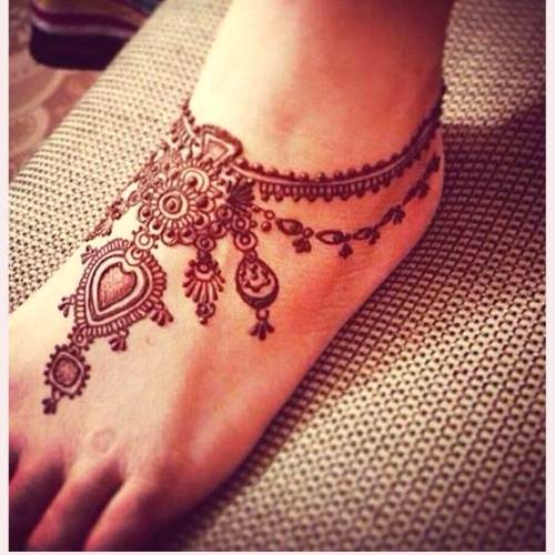 Intricate Foot Mehndi Design