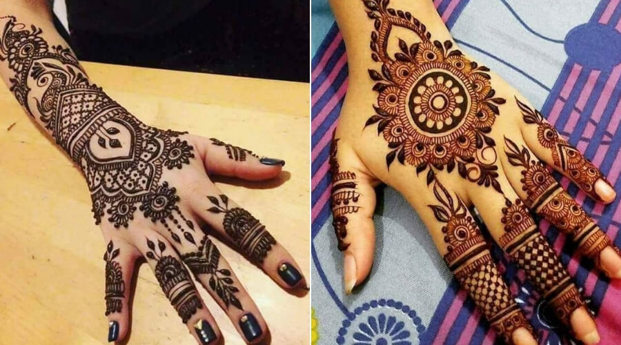 Simple Beautiful Mehndi Design for Front Hands