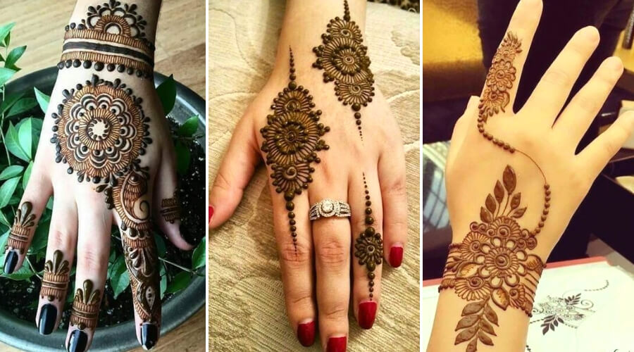 Simple Mehndi Design for Front Hand (1)