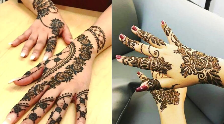 Simple Beautiful Mehndi Design for Front Hand